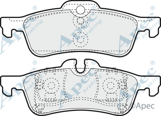 APEC BRAKING stabdžių trinkelių rinkinys, diskinis stabdys PAD1328